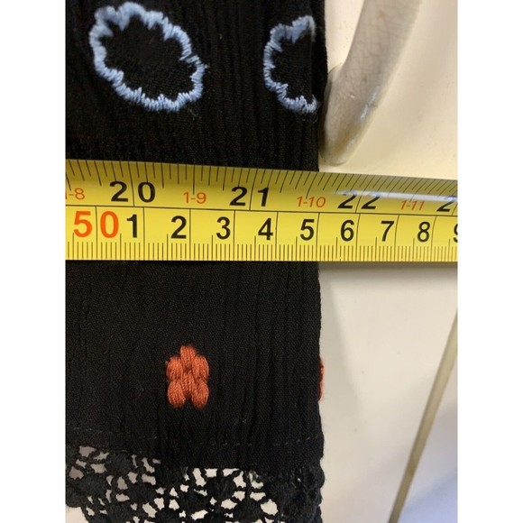 Honey belle Embroidered Black Mini‎ Dress Boho Style Size Small - Picture 11 of 11